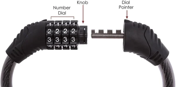 Bicycle Lock 4 Digit Password Changable