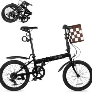 Folding Bicycle 7 Speed Shifters High Carbon Steel Frame Men