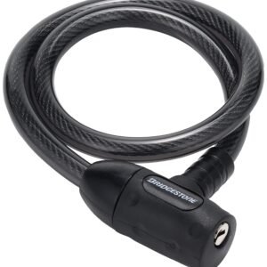 Bridgestone Bicycle Key Wire Lock Black Anti Theft Security